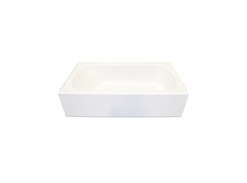 Acrylic Replacement Tub 60x32x15 RH Straight Skirt, White