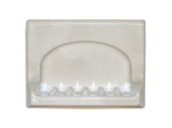 Surface Mount Soap Dish, Silver White Marble
