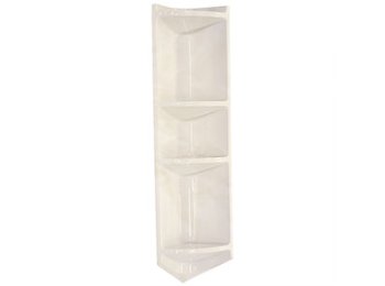 4-Shelf Corner Caddy Silver White Marble