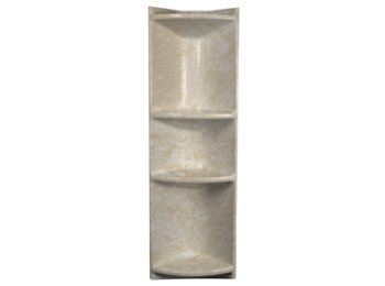 4-Shelf Corner Caddy White Travertine