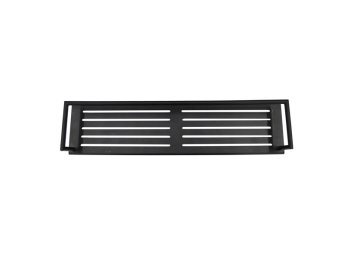 Liquid Accents 18 In Rectangle Slotted Shelf, Matte Black