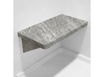 Quartz LH Bench Shower Seat, Bracket & Supertach