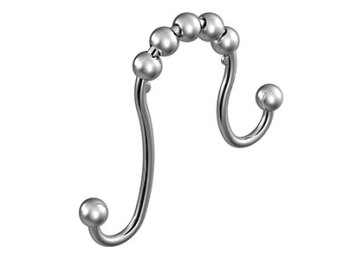 12 Double Moen Shower Hooks For Shower Rod, Chrome