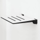 Phenolic 1/2 inch Wall Mounted Folding Shower Seat- 19-3/8 Wx15-1/2 D, White/Matte Black Combo