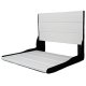 Liquid Accents Composite Seat, Matte Black Frame with White Seating