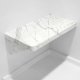 Santorini White LH Bench Shower Seat, Bracket & Supertach