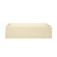 Spray Foam Bathtub Surf Skirt 60.5 x 31 x 13, Biscuit, Left Hand