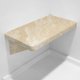 White Travertine LH Bench Shower Seat, Bracket & Supertach