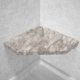 Arctic Ice Corner Hexagon Shower Seat, Bracket & Supertach