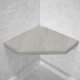 Classic Concrete Corner Hexagon Shower Seat, Bracket & Supertach