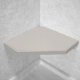 Gray Corner Hexagon Shower Seat, Bracket & Supertach