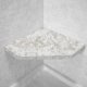 Glacier Ice Corner Hexagon Shower Seat, Bracket & Supertach