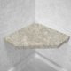 Pompeii Marble Corner Hexagon Shower Seat W/Bracket