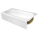 Spray Foam Bathtub Wave Skirt 59 x 30 x 13, White, Left Hand