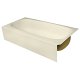 Spray Foam Bathtub Straight Skirt 55.5 x 30 x 15, Biscuit, Left Hand