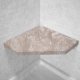 Sandalwood Corner Hexagon Shower Seat, Bracket & Supertach