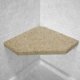 Sierra Sand Corner Hexagon Shower Seat, Bracket & Supertach