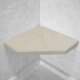 Silver White Marble Corner Hexagon Shower Seat, Bracket & Supertach