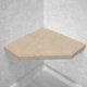 Travertine Corner Hexagon Shower Seat, Bracket & Supertach