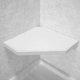 White Corner Hexagon Shower Seat, Bracket & Supertach