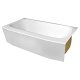 Spray Foam Bathtub Winged Skirt 59 x 31 x 15, White, Left Hand