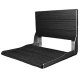 Liquid Accents Composite Seat, Silver Frame with Black Seating