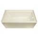 Spray Foam Bathtub Straight Skirt 59.5 x 32 x 17, Almond, Right Hand