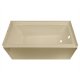 Spray Foam Bathtub Straight Skirt 59 x 32 x 17, Sandbar, Right Hand