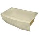 Spray Foam Bathtub Curved Skirt 59 x 30.5 x 13, Almond, Right Hand