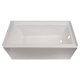 Spray Foam Bathtub Straight Skirt 62 x 34 x 17, Gray, Left Hand