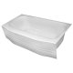 5 ft. Curved White Bathtub Liner