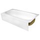 Spray Foam Bathtub Straight Skirt 59 x 32 x 13, White, Left Hand