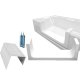 Walk-Thru Kit Large White Max Rail 7-3/4 In (Includes Cap, Epoxy, Non-Slip Strip And Instructions)