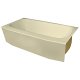 Spray Foam Bathtub Winged Skirt 64.5 x 31.5 x 15, Almond, Left Hand