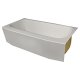 Spray Foam Bathtub Winged Skirt 62 x 32 x 15, Gray, Right Hand