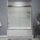 Liquid Accents 60 X 62 Shower Door, Brushed Nickel, 1/4 inch Frost Glass, Two Towel Bars & Two Knobs