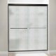 Liquid Accents Shower Door 48 x 70 Oil Rubbed Bronze with 1/4 Rain Glass, Two Towel Bars