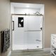 Liquid Accents 48X74 Denali Shower Door Barn-Style Double Slider, Brushed Nickel, 5/16 inch Clear Glass