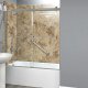 Liquid Accents 60X62 Denali Shower Door Barn-Style Double Slider, Brushed Nickel, 5/16 inch Clear Glass