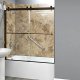 Liquid Accents 60X62 Denali Shower Door Double Slider, Oil Rubbed Bronze, 5/16 inch Clear Glass