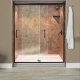 Liquid Accents Everest Shower Door 48X70 Oil Rubbed Bronze W/ 1/4 Clear Glass, (2) Vertical Handles