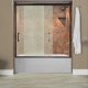 Liquid Accents Everest Shower Door 60X62 Oil Rubbed Bronze W/ 1/4 Rain Glass, (2) Vertical Handles