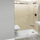 Liquid Accents 60X74 Denali Door Double Slider, Brushed Nickel, 5/16 inch Clear Glass, Vertical Handle