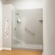 32 x 74 Clear 3/8 Glass Partition w/ Brushed Nickel Trim