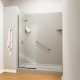 32 x 74 Clear 3/8 Glass Partition w/ Oil Rubbed Bronze Trim