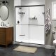 Liquid Accents Alpine Shower Door 60 x 70 Oil Rubbed Bronze with 5/16 Clear Glass, Two Towel Bar