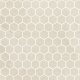 Deco Trim Hexagon W/ 4 Special Bends Silver White Marble