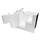 Lincoln Gel Coat Outward Swing Door Hydro Tub (Hydro Spa System Only), 32x52, Left-Hand, White