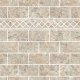 Imp/Flagstone 65X98.5 W/ 2 Special Bends Bianco Travertine