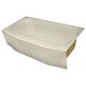 Spray Foam Bathtub Curved Skirt 60.5 x 31.5 x 13, Biscuit, Right Hand